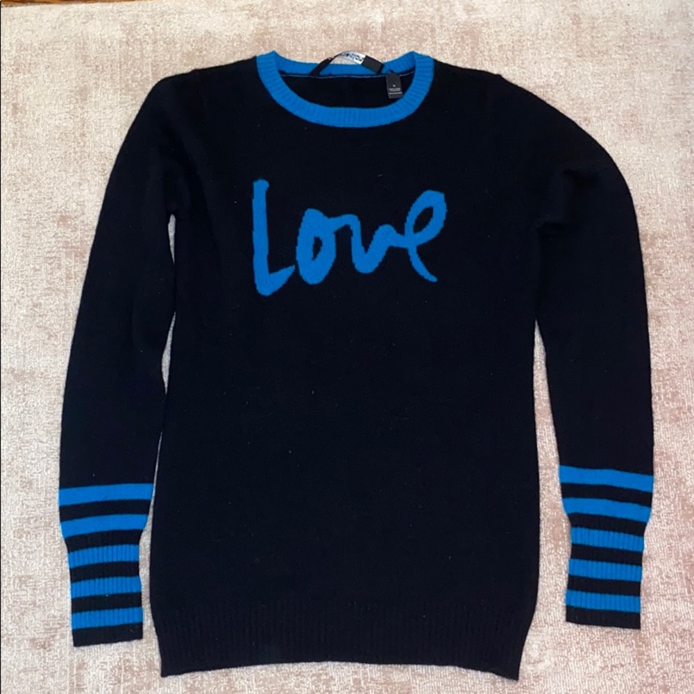 quotation 100% cashmere sweater “love”